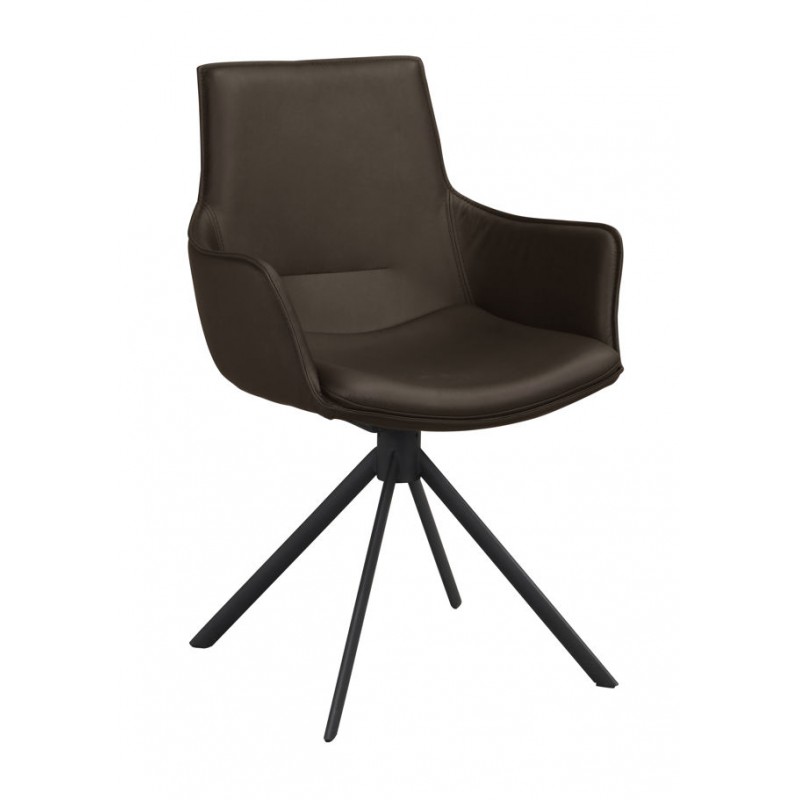 RO Lowell Swivel Arm Chair Brown/Black